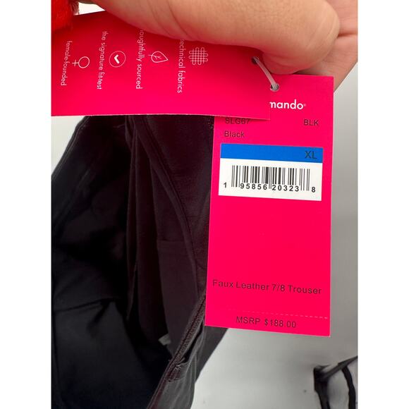 COMMANDO NWT Faux Leather 7/8 Trouser in Black // XL - Picture 9 of 12